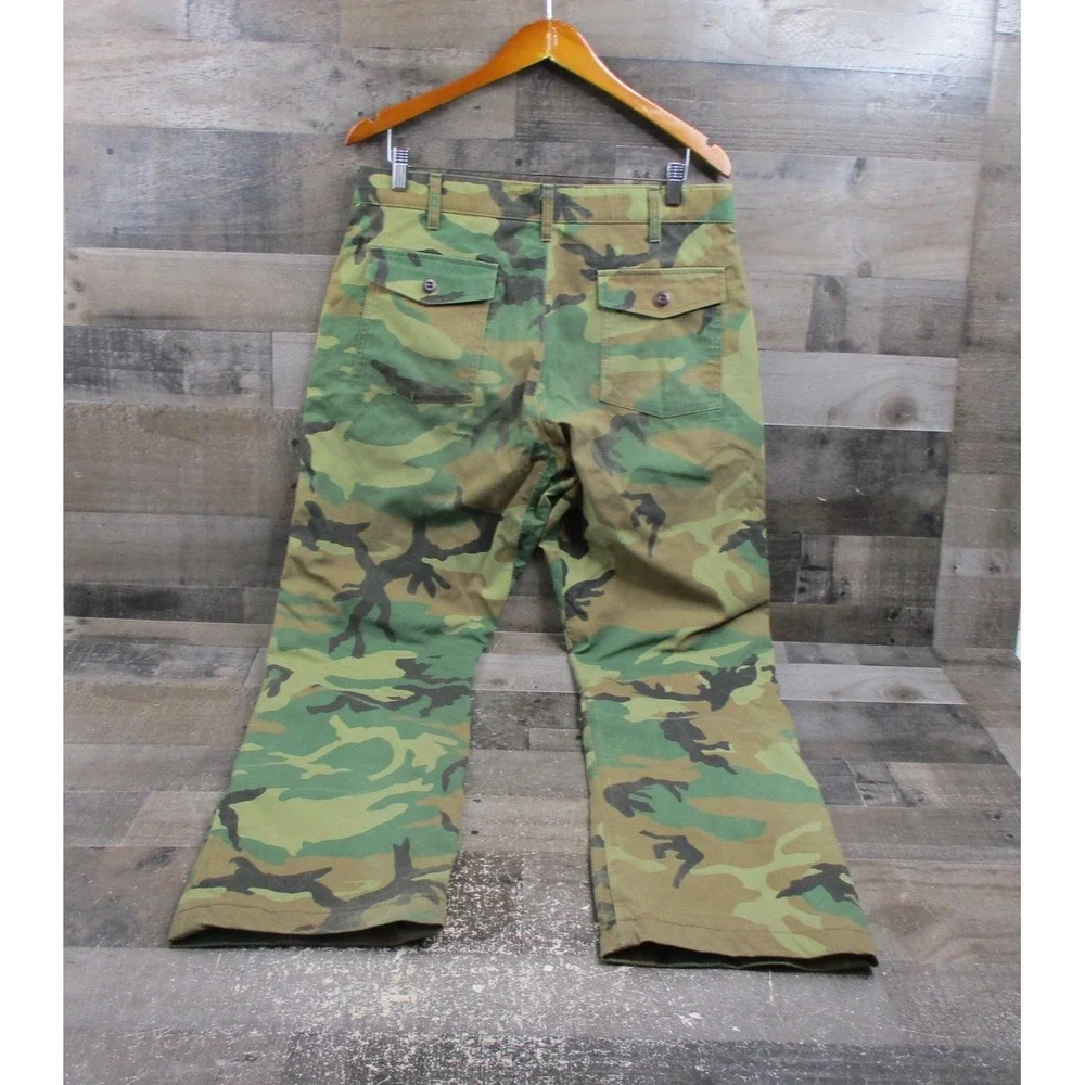 Cabelas Pants Mens 36 Green Woodland Camo Goretex Nylon Outdoor Hunting USA Made